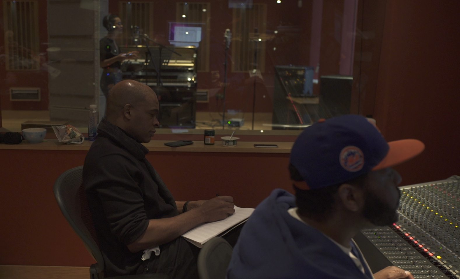 Tony Briscoe in a recording session at Modern World Studios