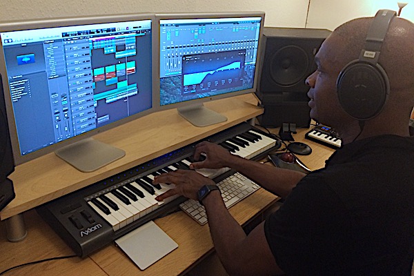 Tony Briscoe in studio writing session at One in a Billion Studios, Bristol - Music Composer