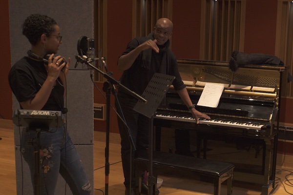 Tony Briscoe recording Streets of my Mind with Charece Anderson at Modern World Studios, Bristol, UK